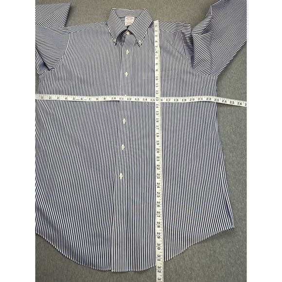 Brooks Brothers Shirt Mens 15.5 - 35 Striped 100% Cotton Button Down - Picture 8 of 8